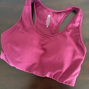 Senita sports bra with back pocket size small dark pink
